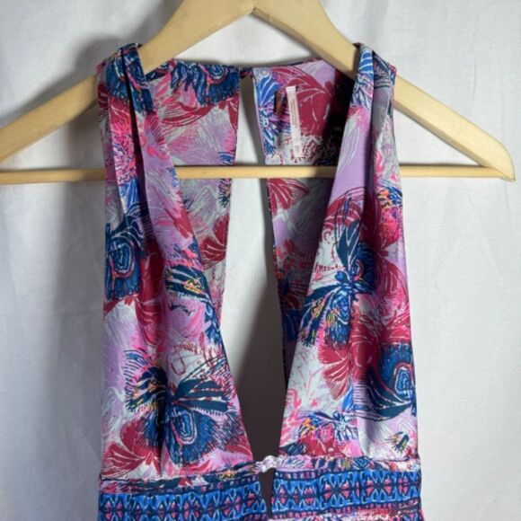 Free People Daydreamin' Pink/Purple Print Mini Dress Sz XS - Picture 4 of 9